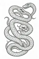 Snake skeleton tattoo design idea