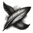 duck feather tattoo design idea
