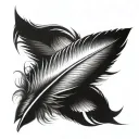 duck feather tattoo design idea