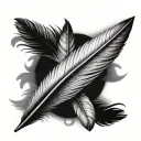 duck feather tattoo design idea