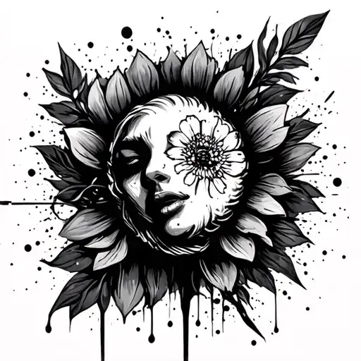 Colombia trash polka style tattoo tattoo design idea