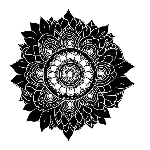 7 Chakras tattoo design idea