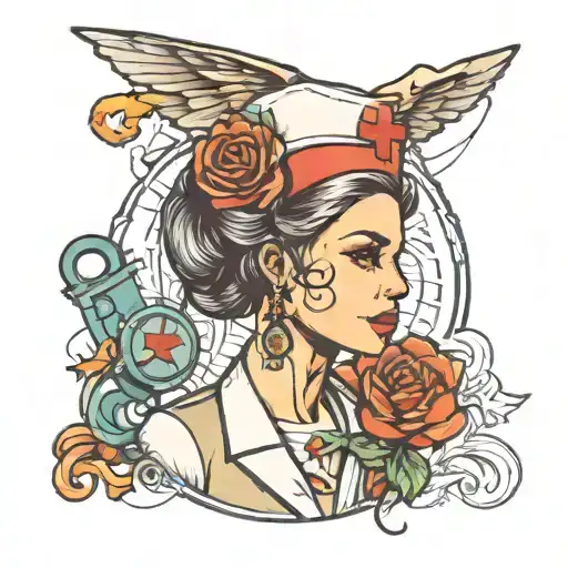 nurse tattoo design idea