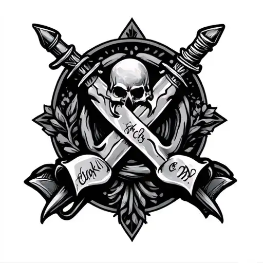 Fuck Cancer on dagger tattoo design idea