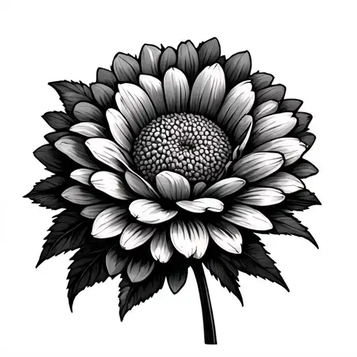 Chrysanthemum x2, Holly, daffodil, marigold, snowdrop tattoo design idea