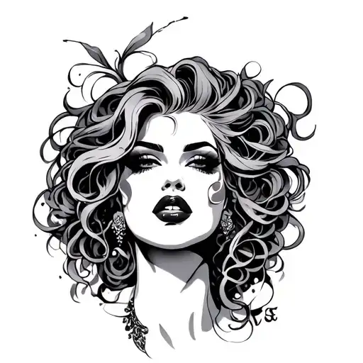 Madusa sexy tattoo design idea