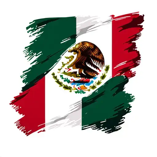 Mexico flag tattoo design idea