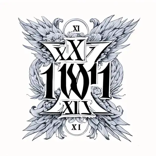 1991 Roman Numerals tattoo design idea