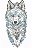 cherokee wolf pup blue merle tattoo design idea