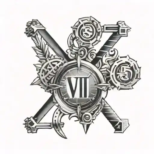 13 and 15 roman numerals VIII・VII・MMXIII tattoo design idea