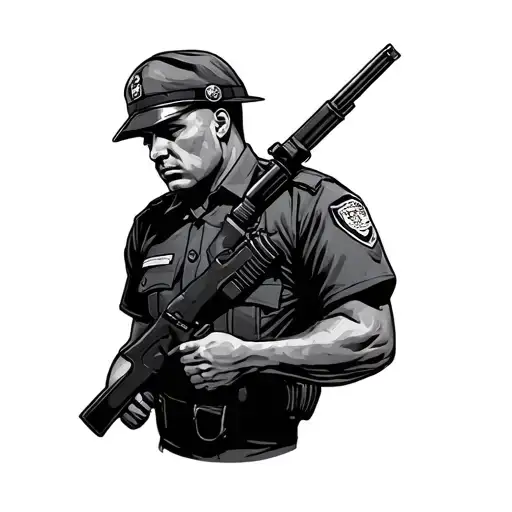 correctional officer  tattoo design idea