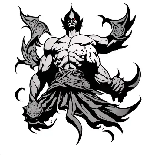 majin vageta tattoo design idea