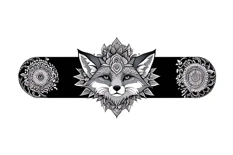 Fox inside Mandala tattoo design idea