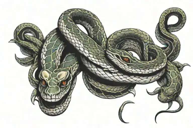 snakes tattoo design idea