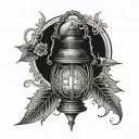 gothic lantern tattoo design idea