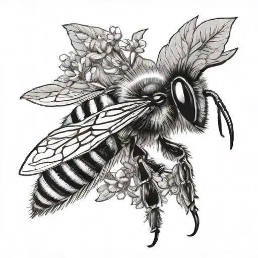 Honey Bee tattoo design idea
