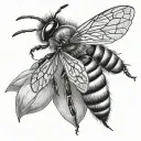Honey Bee tattoo design idea