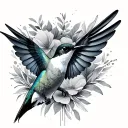 Hummingbird Infinity tattoo design idea