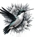 Hummingbird Infinity tattoo design idea