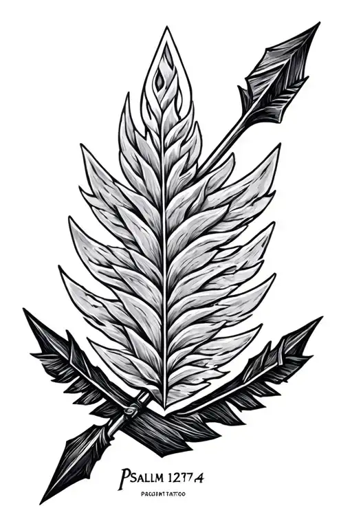 arrow psalm 127:4 tattoo design idea