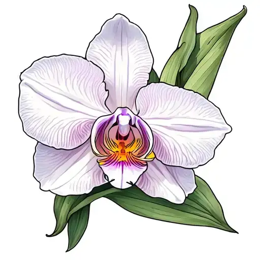 cattleya orchid tattoo design idea