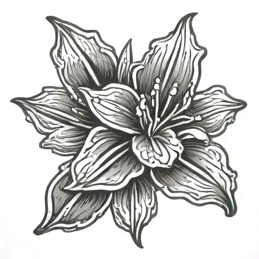 mississippi state flower with arkansas state flower tattoo design idea