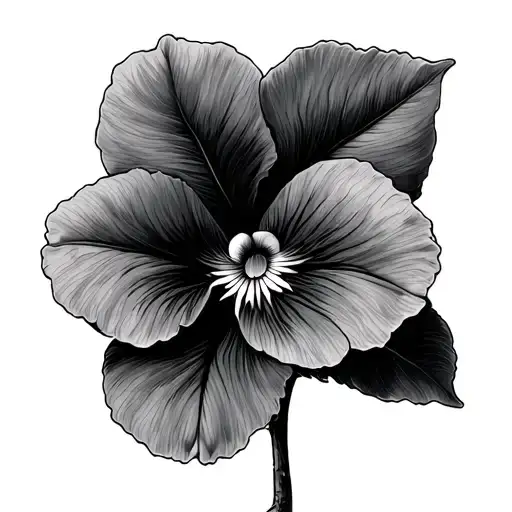 black african violet tattoo design idea