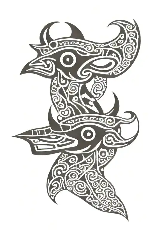two headed haida tattoo design idea
