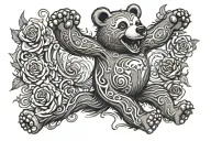 Grateful Dead dancing bear tattoo design idea
