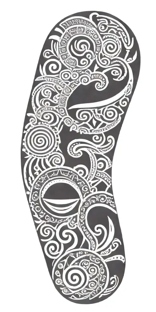 Maori style representing family, personal accomplishment, success, perseverance tattoo design idea