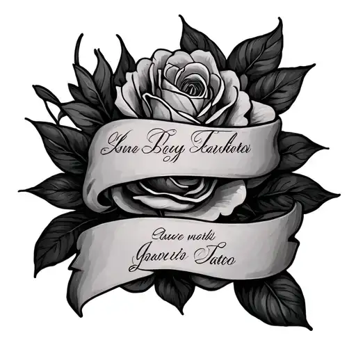 memorial tattoo using names intertwined tattoo design idea