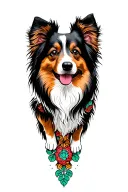 sheltie Sable tattoo design idea