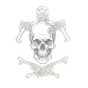 a skull and crossbones tattoo design idea