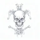 a skull and crossbones tattoo design idea