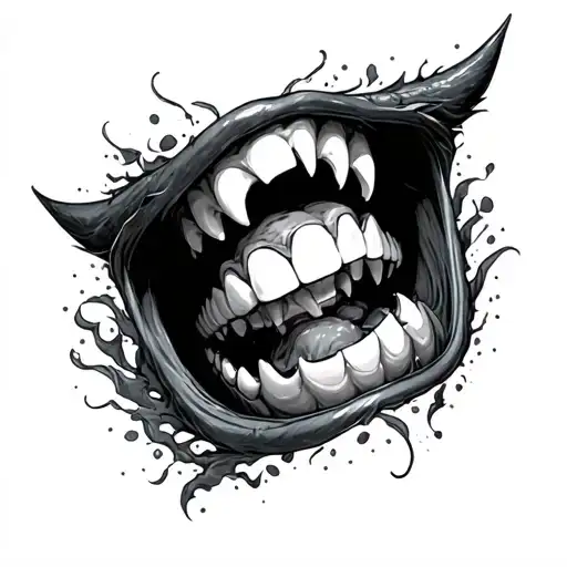 living life like pulling teeth I'll die with a toothless grin  tattoo design idea