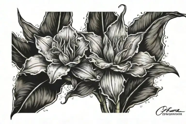 canna tattoo design idea