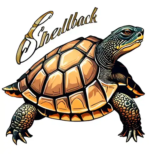 shellback turtle tattoo design idea