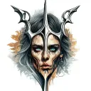 "X-V-MMXVI" TRIDENT tattoo design idea