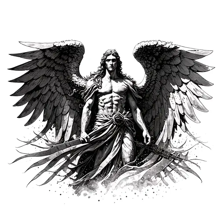 archangel uriel tattoo design idea