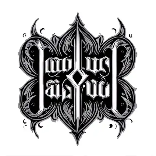 Two Word Ambigram Generator tattoo design idea