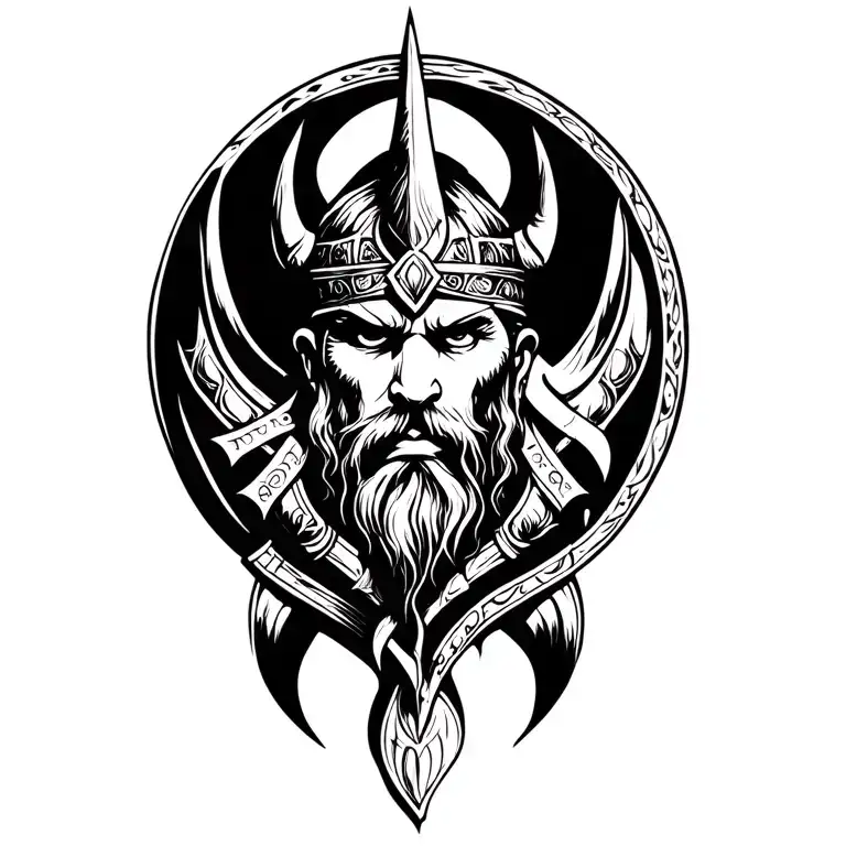 Viking tribal tattoo tattoo design idea