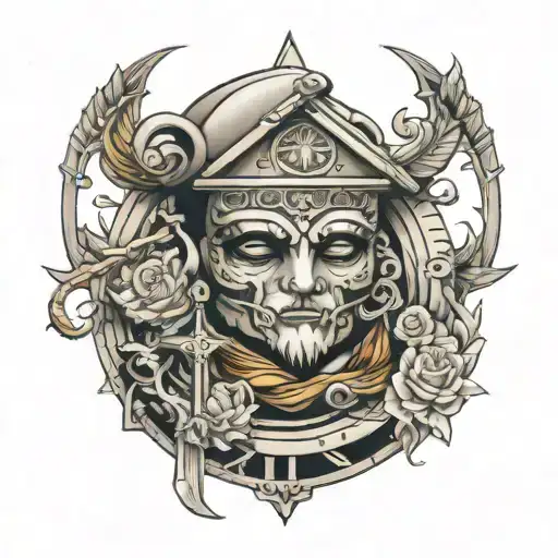 pantheon tattoo design idea