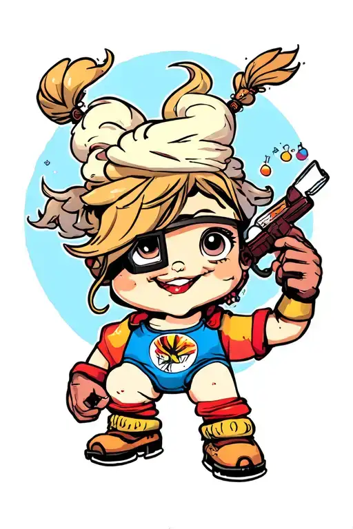 90's cartoon characters tattoo design idea