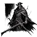 bloodborne hunter standing tattoo design idea