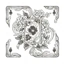 western playing cards with flowers symbolizing tattoo design idea