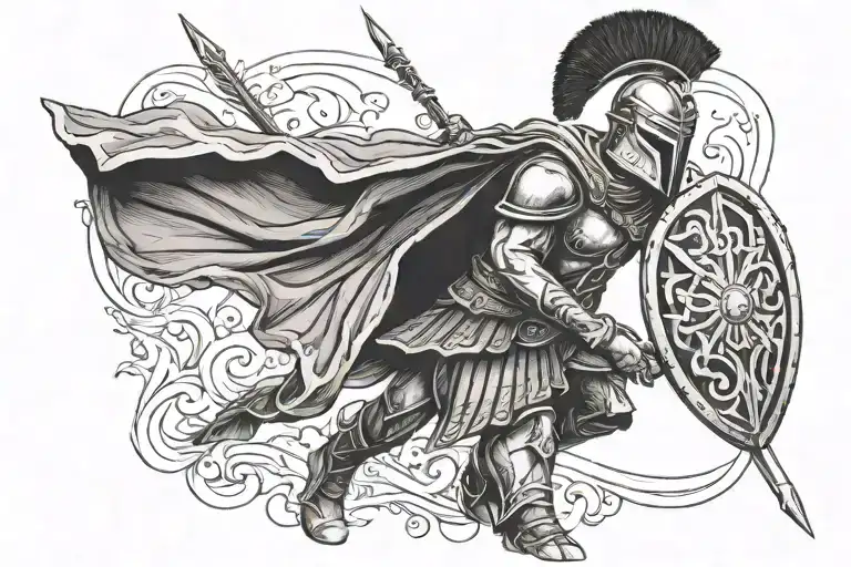 spartan warrior tattoo design idea