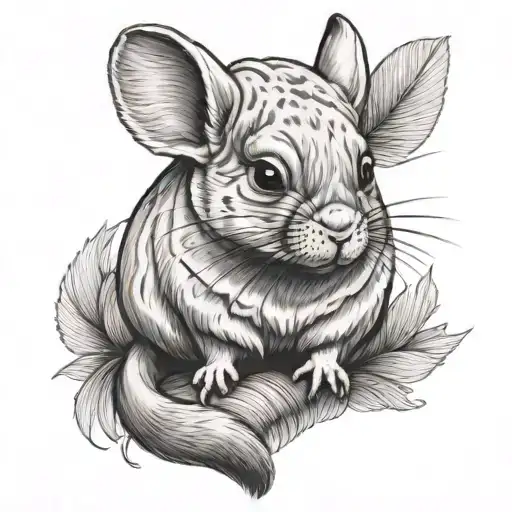 Chinchilla tattoo design idea