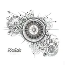 roulette wheel casino theme half sleeve  tattoo design idea