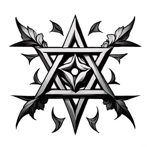 hexagram tattoo design idea