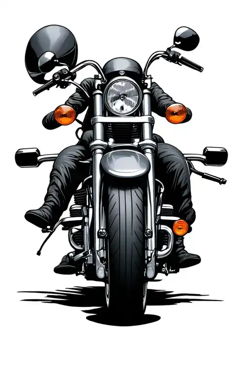harley davidson motorcycle tattoo design idea